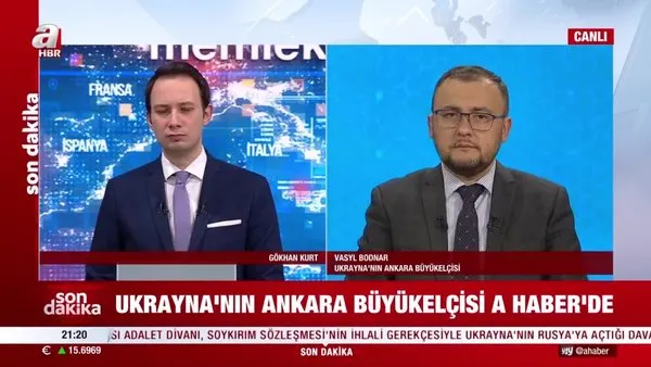 Ukrayna Ankara Büyükelçisi Vasyl Bodnar, A Haber'e özel açıklamalarda bulundu | Video