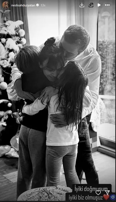 Bali tatilinden dönen Engin Altan Düzyatan ile Neslişah Alkoçlar çocuklarına kavuştu! Emir ile Alara’dan anneye özel pasta!