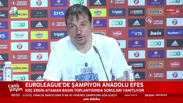 Barcelona-Anadolu Efes maçı sonrası Ergin Ataman'dan açıklamalar!