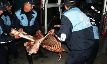 Kaçak hayvan kesimine baskın! 400 kilo et ele geçirildi...
