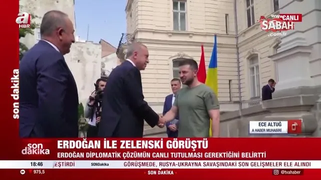 Son dakika: Başkan Erdoğan, Ukrayna Devlet Başkanı Zelenski ile görüştü | Video