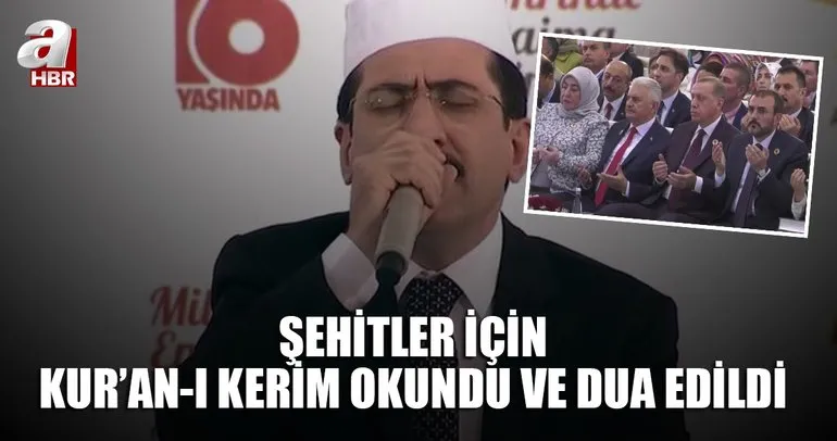 Şehitler için Kur’an okundu