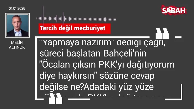 Melih Altınok | Tercih değil mecburiyet