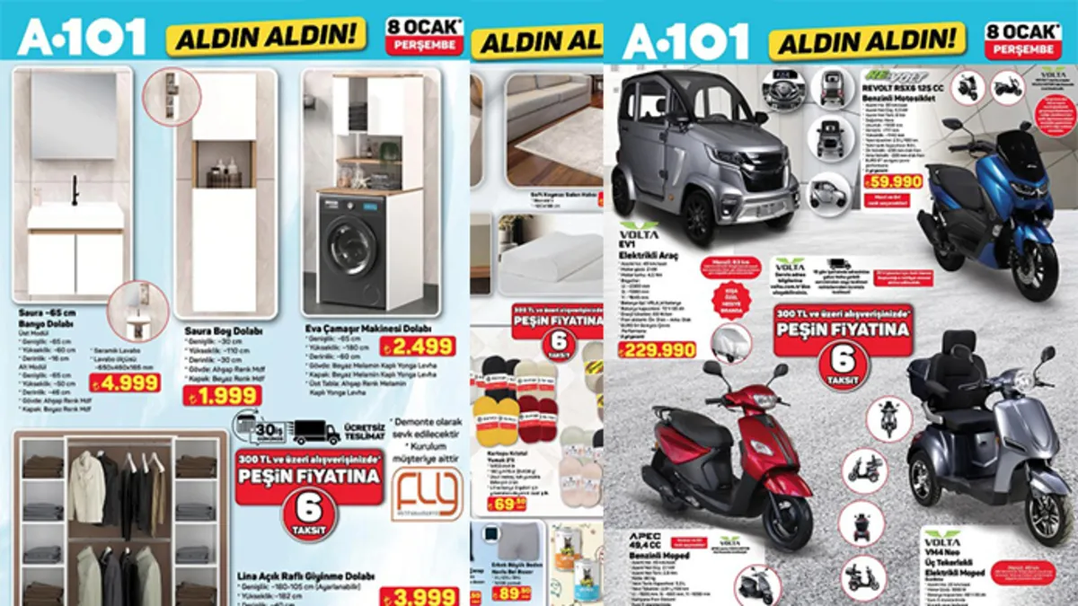 A101 AKTÜEL KATALOĞU 8 OCAK 2026 | Bu hafta A101’de neler var? Perşembe günü satışta!