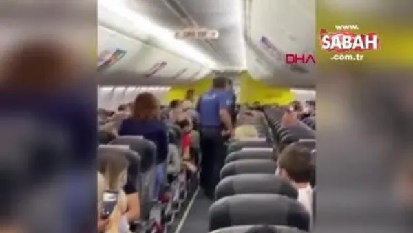 Uçakta 'taciz' ve 'iftira' iddiası | Video