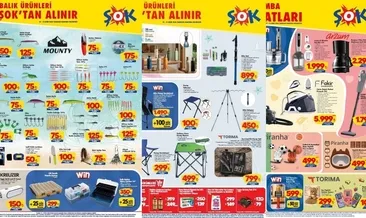 Şok aktüel 10-13 Ekim kataloğu: Hafta sonu fırsatlarında neler var? Kamp ve balık ürünleri...