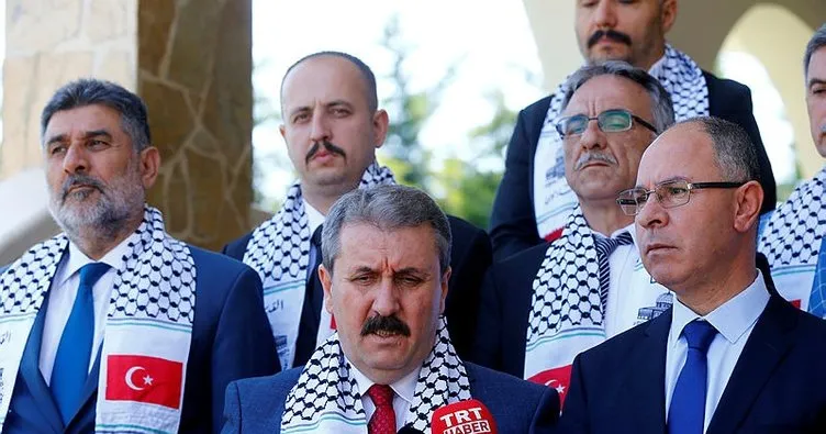 BBP lideri Destici’den Filistin’in Ankara Büyükelçiliği’ne destek ziyareti