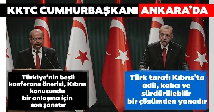 Son dakika: Başkan Erdoğan ile KKTC Cumhurbaşkanı Tatar'dan önemli açıklamalar