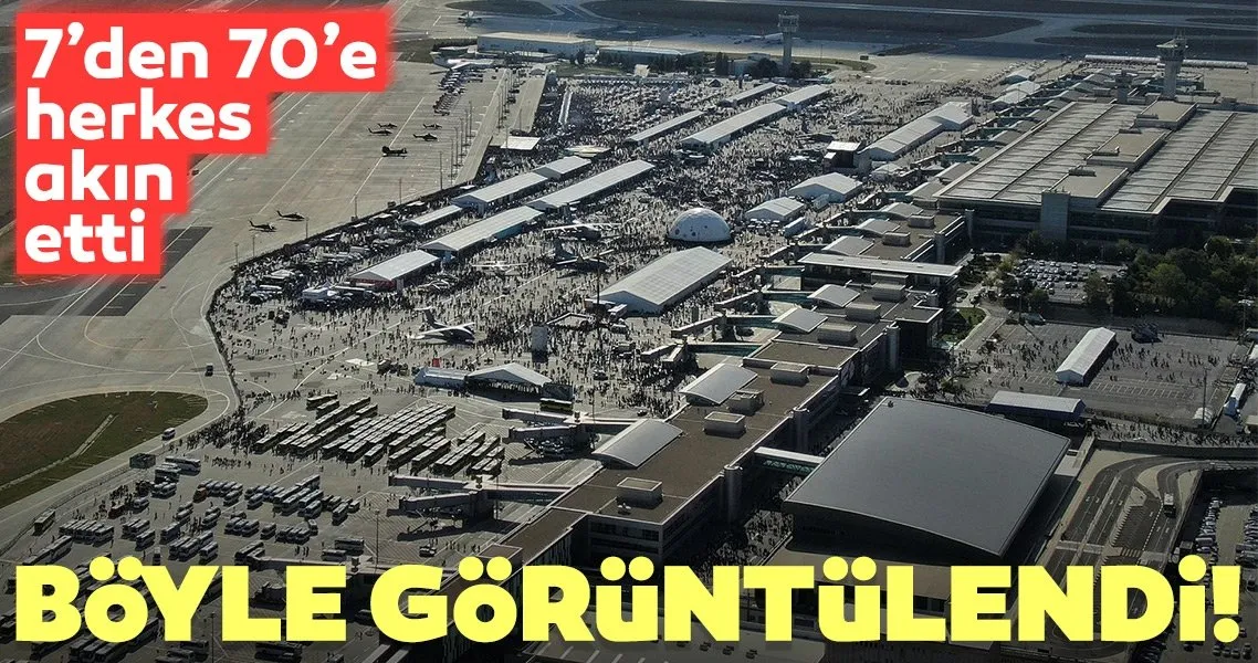 İstanbulâda TEKNOFEST yoÄunluÄu havadan görüntülendi