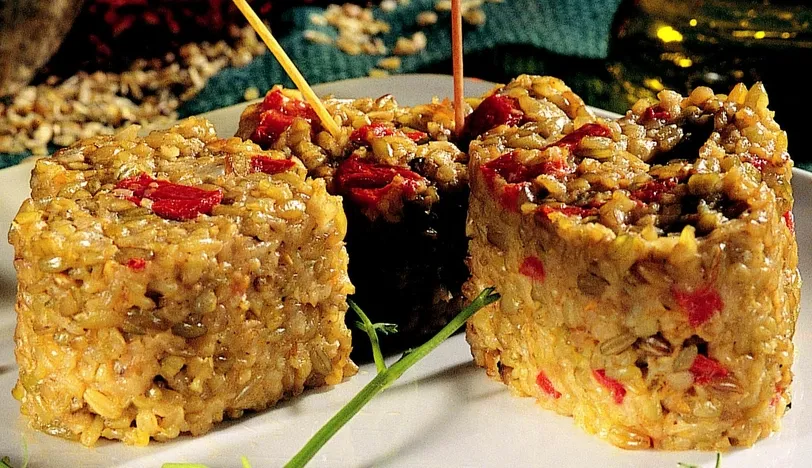 Közlenmiş Biberli Firik Pilavı