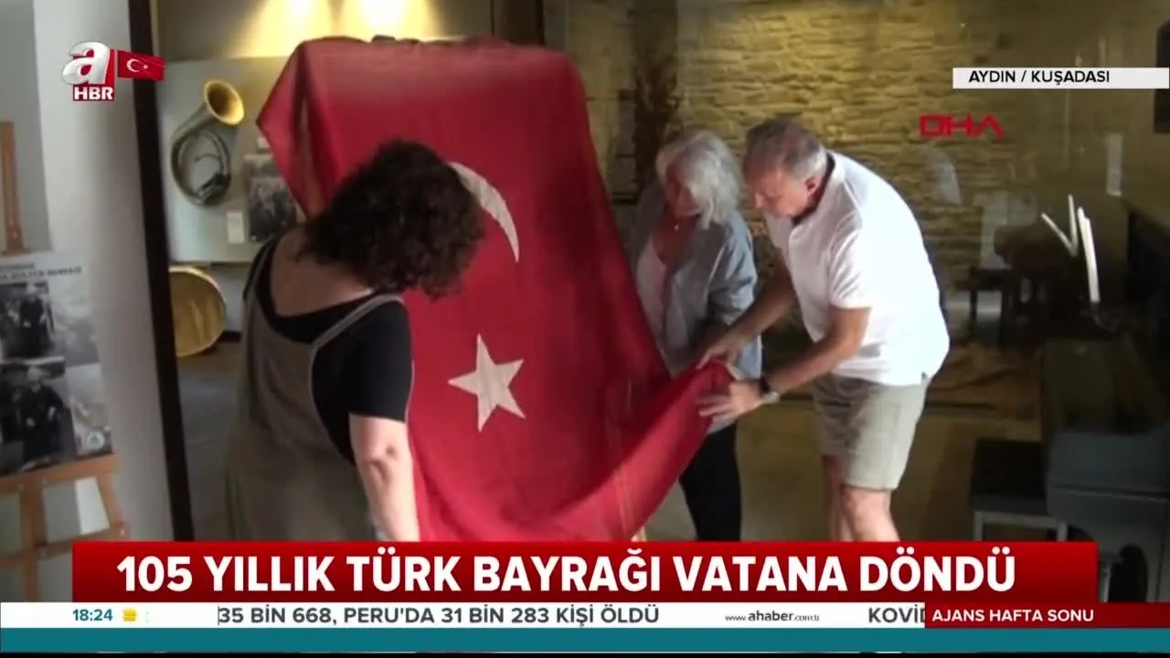 100 Yillik Turk Bayragi Vatana Dondu Video Videosunu Izle Son Dakika Haberleri