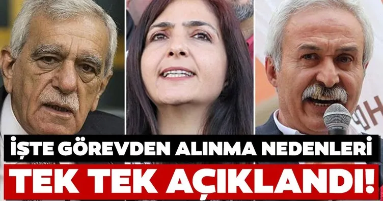 İçişleri Bakanlığı açıkladı! İşte HDP'li Diyarbakır, Van ve Mardin Büyükşehir Belediye Başkanlarının görevden alınma gerekçeleri