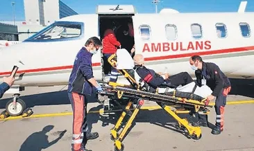 Ambulans uçak İsviçre’den uçtu