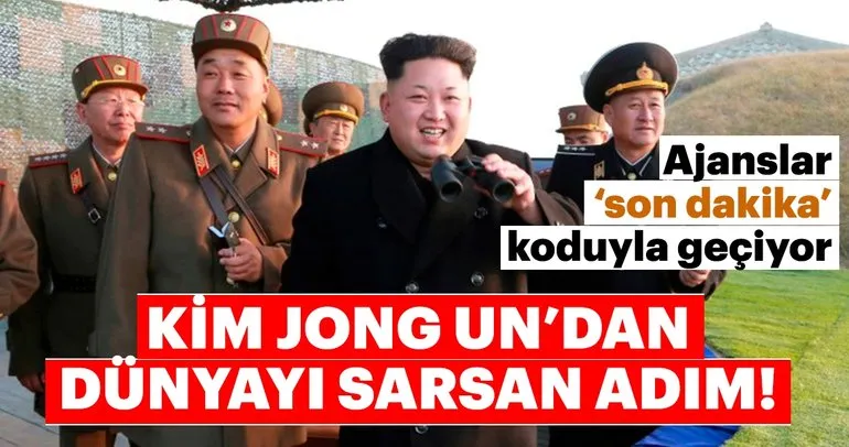 Kim Jong Un bunu da yaptı!  Silahlar ateşlendi, ajanslar son dakika koduyla geçiyor