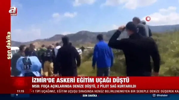 SON DAKİKA: İzmir'de askeri uçak düştü! 2 pilot sağ olarak kurtarıldı... CANLI YAYIN