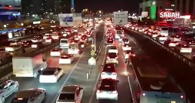 Kısıtlama öncesi İstanbul’da trafik durma noktasına geldi | Video