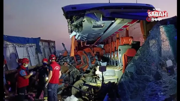 Manisa’da 6 kişinin öldüğü 42 kişinin yaralandığı otobüs kazasında yeni detaylar! Fren izine rastlanmadı! | Video