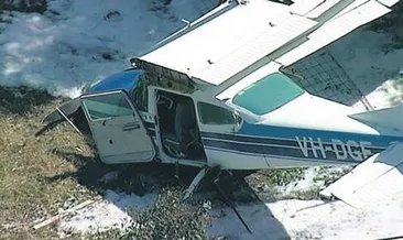 Düşen uçaktaki 5 kişi kurtuldu