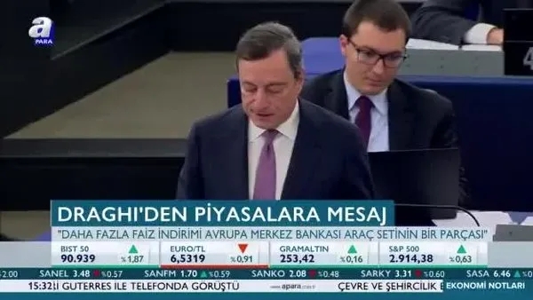 Draghi'den piyasalara mesaj
