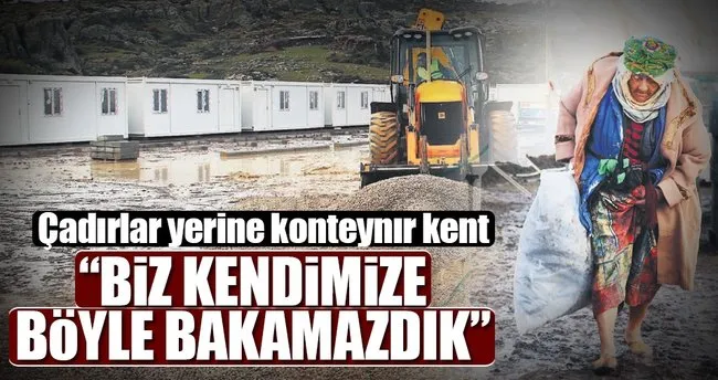 Çadırların yerine konteynır kent