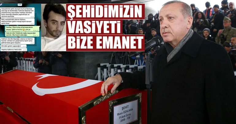 Şehidin vasiyeti yerde kalmayacak