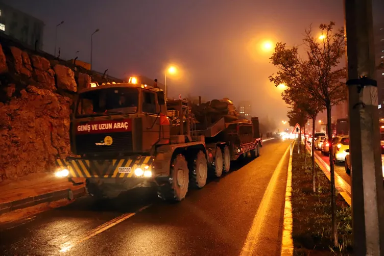 Suriye sınırına askeri sevkiyat