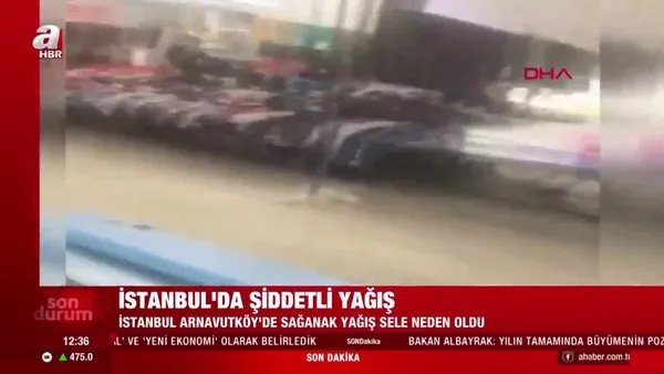 Son dakika haberi: İstanbul'da yoğun dolu yağışı! İstanbul Arnavutköy'de sel | Video