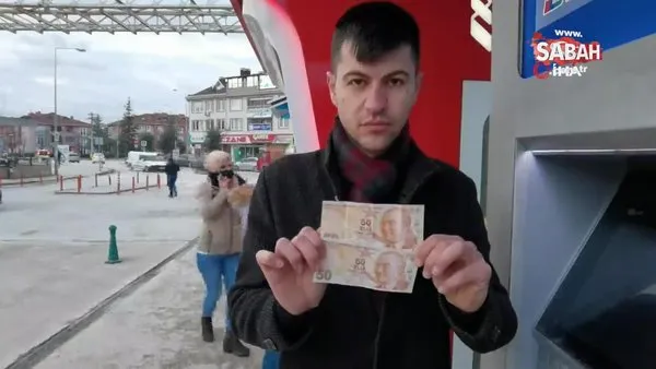 ATM'den çektiği hatalı basım 50 liralık banknotu 50 bin liraya satışa sundu | Video