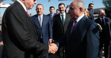 Başkan Erdoğan'a Azerbaycan'da sıcak karşılama!