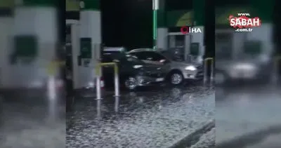 Antalya’da doludan kaçan araçlar akaryakıt istasyonlarına sığındı | Video