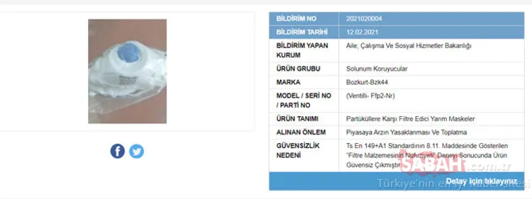 Bakanlık tek tek ifşa etti! İşte güvensiz çıkan maskeler ve markaları