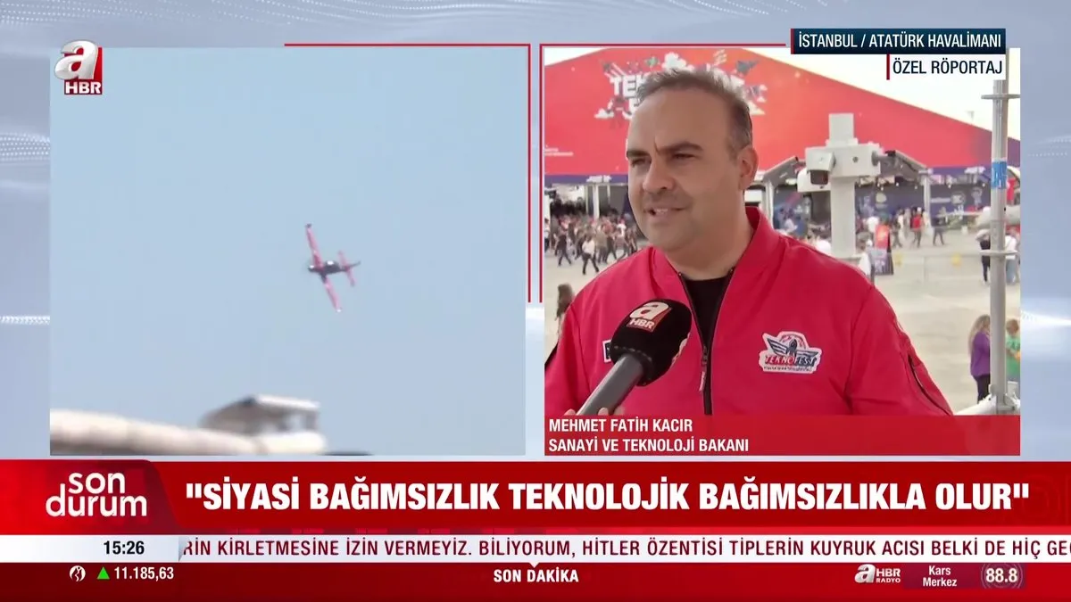 Bakan Kacır: “Siyasi bağımsızlık, teknolojik bağımsızlıkla olur” | Video videosunu izle