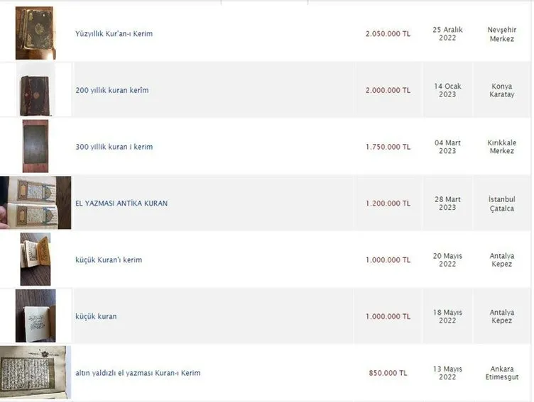 İnternette satışa çıkarılan Kur’an-ı Kerim’in fiyatı şaşırttı