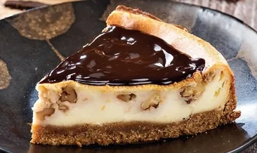 Çikolatalı ve cevizli cheesecake