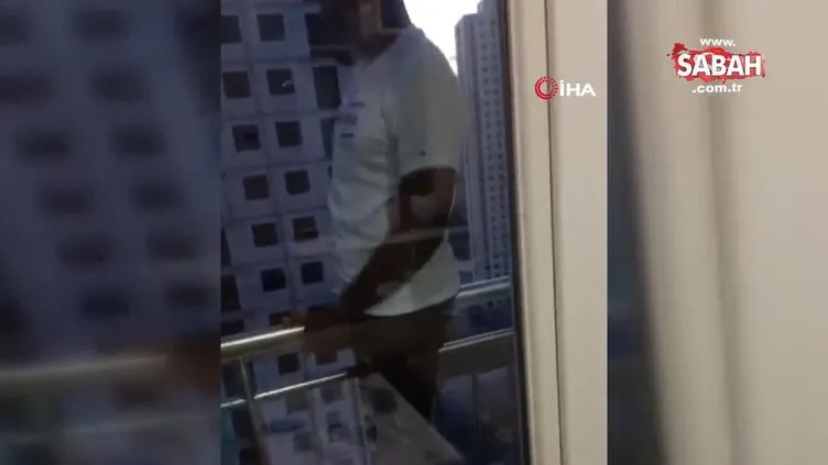 Rezidansın 18. katından alt kattaki balkonlara atlayarak polisten böyle kaçtı