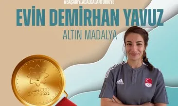 Milli güreşçi Evin Demirhan Yavuz’dan altın madalya
