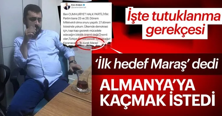 Son Dakika: İşte Eren Erdem’in tutuklanma gerekçesi! Eren Erdem neden tutuklandı? İşte o tweet!