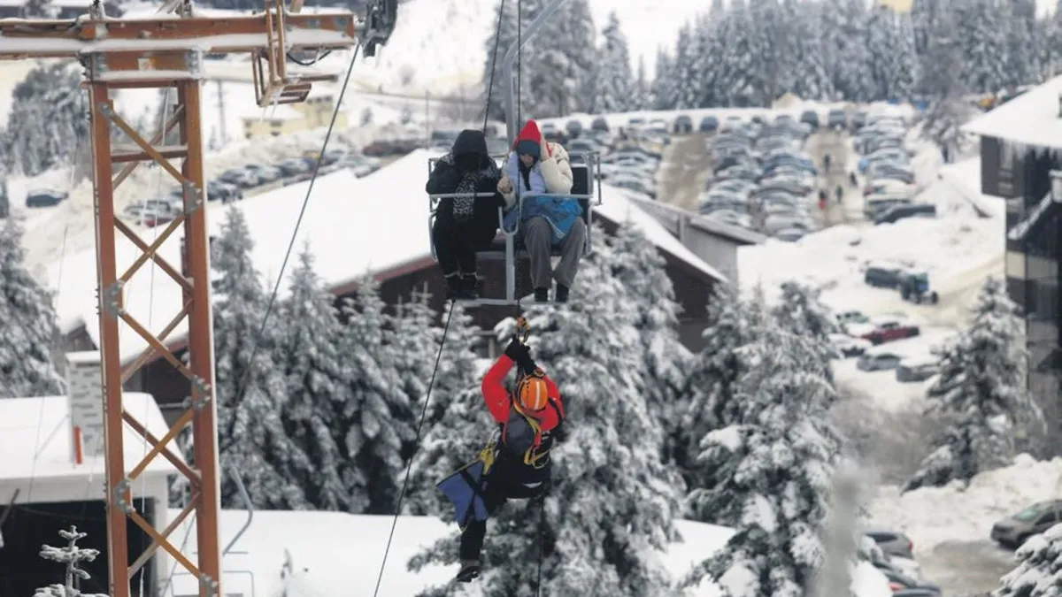 Metrelerce yüksekte nefes kesen kurtarma Metrelerce yüksekte nefes kesen kurtarma