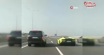 Havalimanı yolunu kapatıp yarış yapan araçlardan birinin Gökhan Çıra olduğu ortaya çıktı | Video