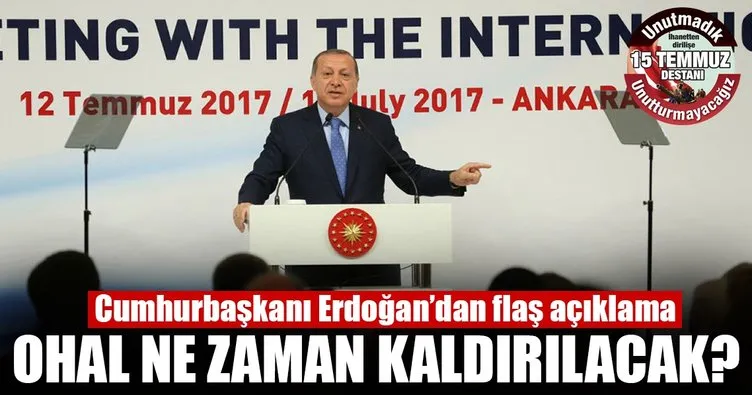 Son dakika! Cumhurbaşkanı Erdoğan: OHAL çok da uzun olmayan bir gelecekte kalkabilir