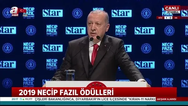Başkan Erdoğan Necip Fazıl Ödülleri gecesinde bu şiiri okudu