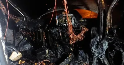 Hasta nakil aracı alev alev yandı, yatalak hasta son anda kurtarıldı #amasya