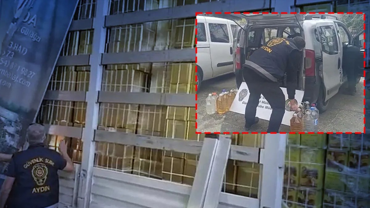 Aydın'da polis ekiplerinin ele geçirdiği sahte gıda ve taklit ürünlerden görüntüler.