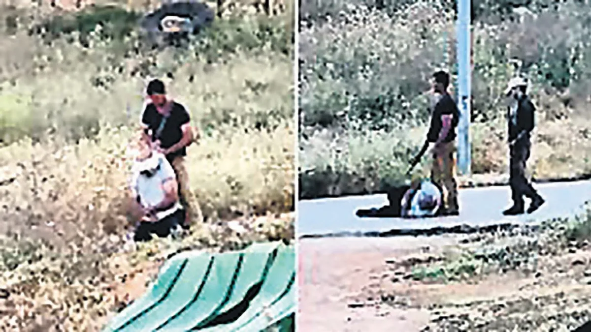 Yahudi teröristler Filistinli çiftçiyi bağlayıp darp etti Yahudi teröristler Filistinli çiftçiyi bağlayıp darp etti