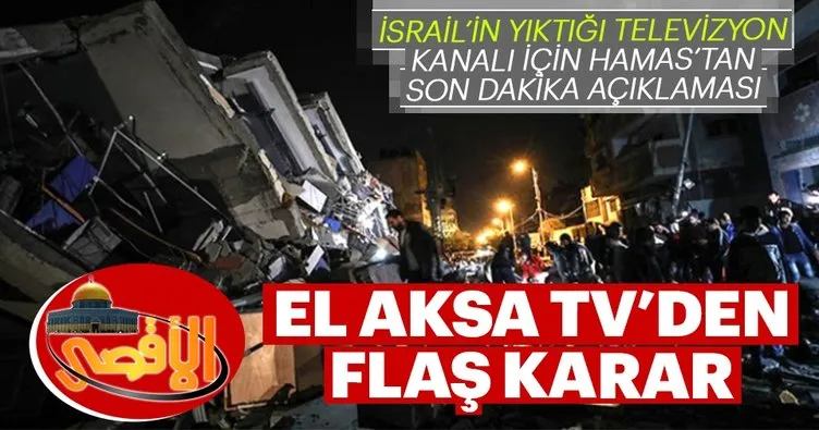 İsrail’in yıktığı El-Aksa televizyonunun yayını durmayacak