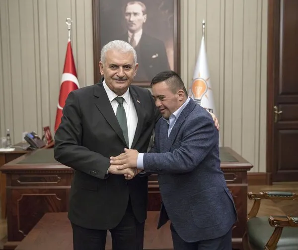 Başbakan Yıldırım, down sendromlu Filistinli genci kabul etti