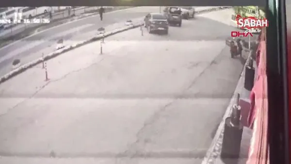 Yolun karşısına geçmek isteyen Serap, otomobilin çarpmasıyla öldü | Video