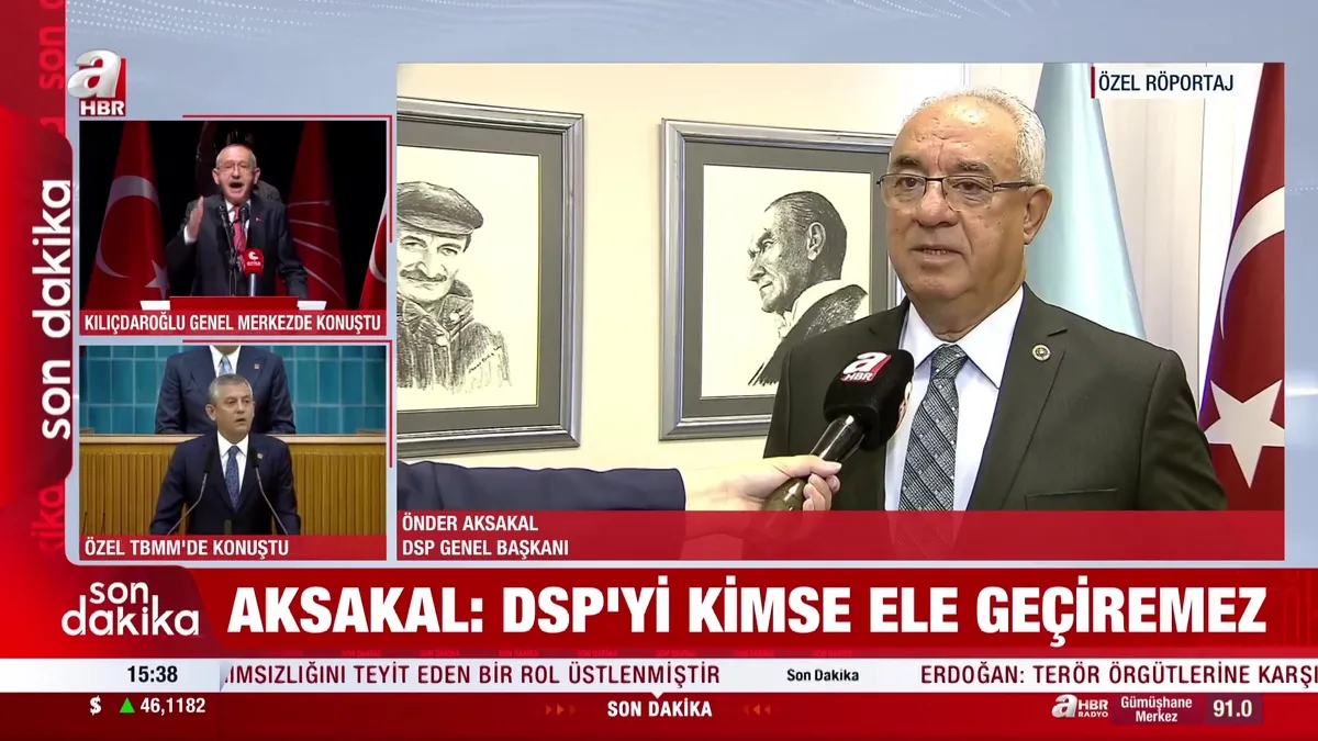 DSP Genel Başkanı Önder Aksakal ilk kez AHaber’de açıkladı: Özgür Özel’in DSP’yi ele geçirme planı videosunu izle DSP Genel Başkanı Önder Aksakal ilk kez AHaber’de açıkladı: Özgür Özel’in DSP’yi ele geçirme planı videosunu izle