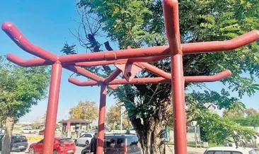 Barış sembolü hırsızların hedefi oldu