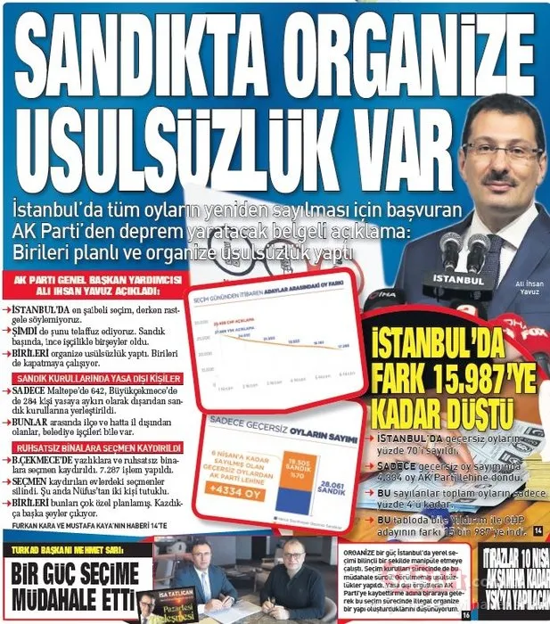 Türkiye İstanbul seçimlerindeki şaibe skandalını SABAH'tan okudu!